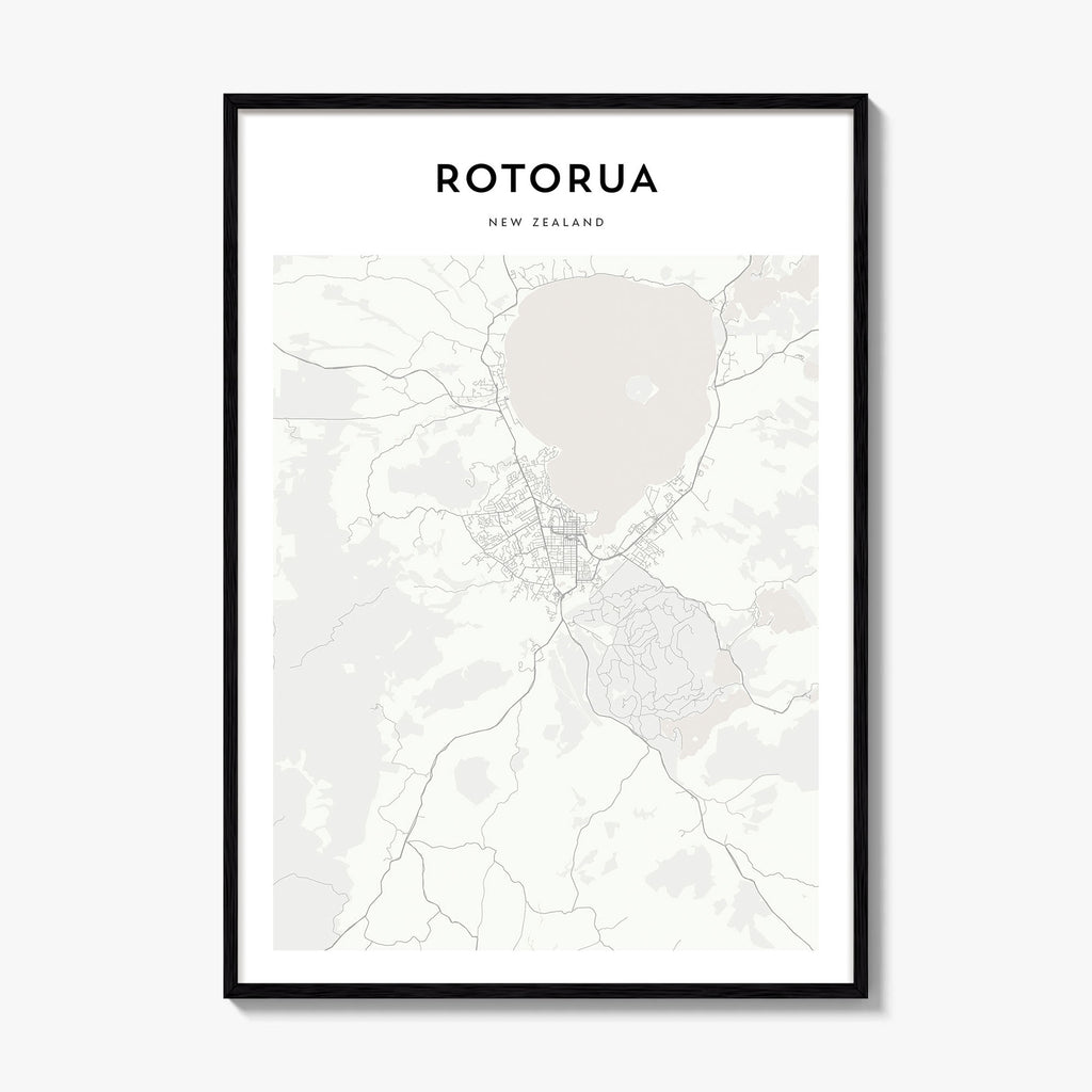 Rotorua Map Poster