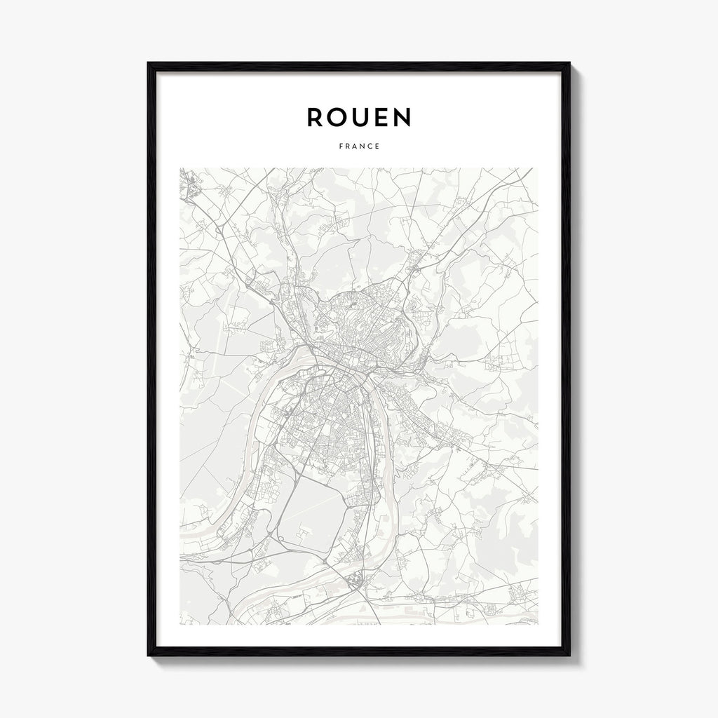 Rouen Map Poster
