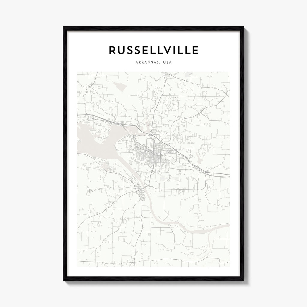 Russellville Map Poster