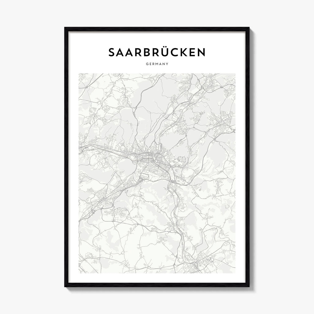 Saarbrucken Map Poster