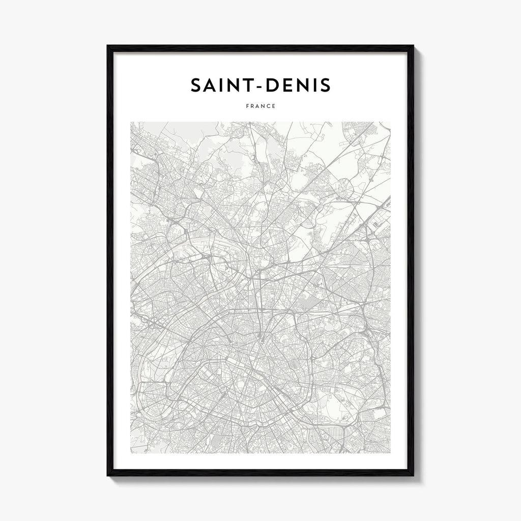 Saint Denis Map Poster
