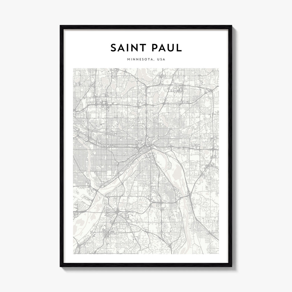 Saint Paul Minnesota Map Poster