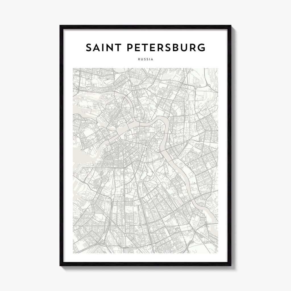 Saint Petersburg Map Poster