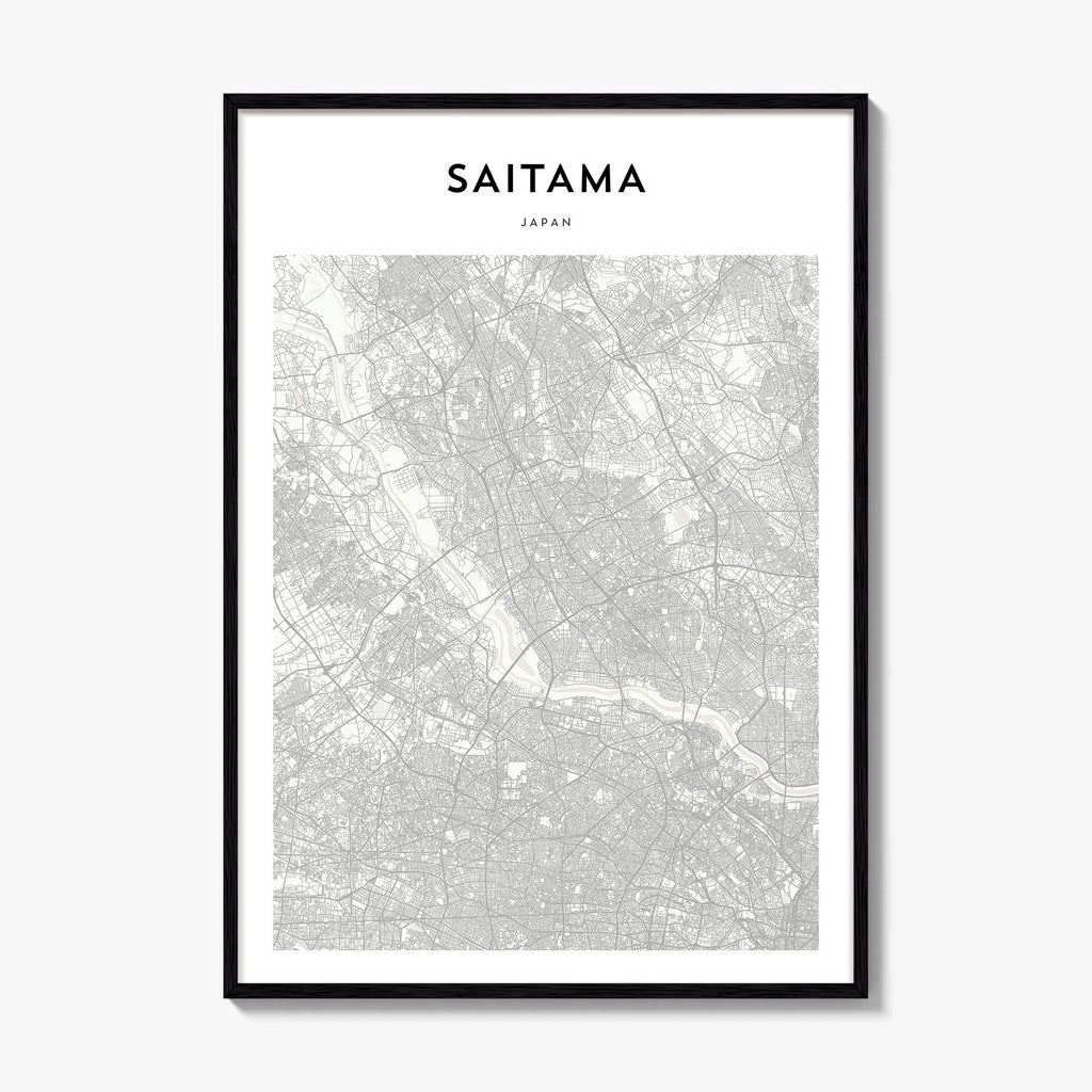 Saitama Map Poster