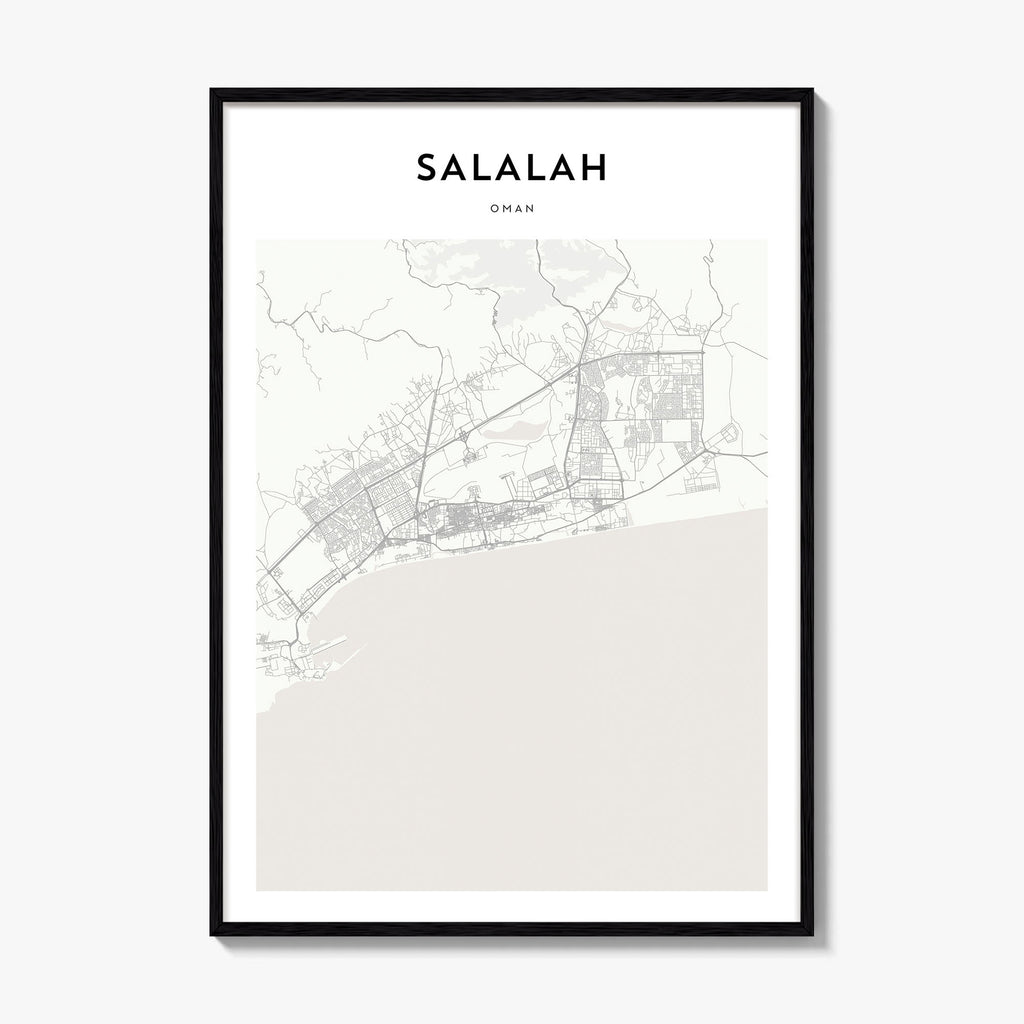 Salalah Map Poster