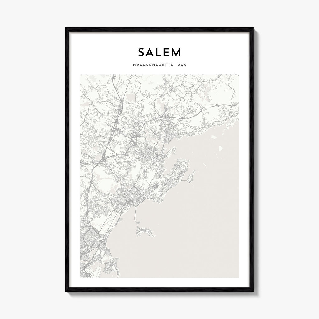Salem Massachusetts Map Poster