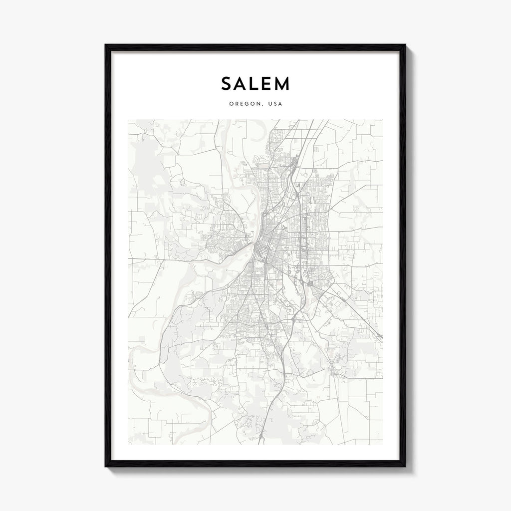 Salem Oregon Map Poster