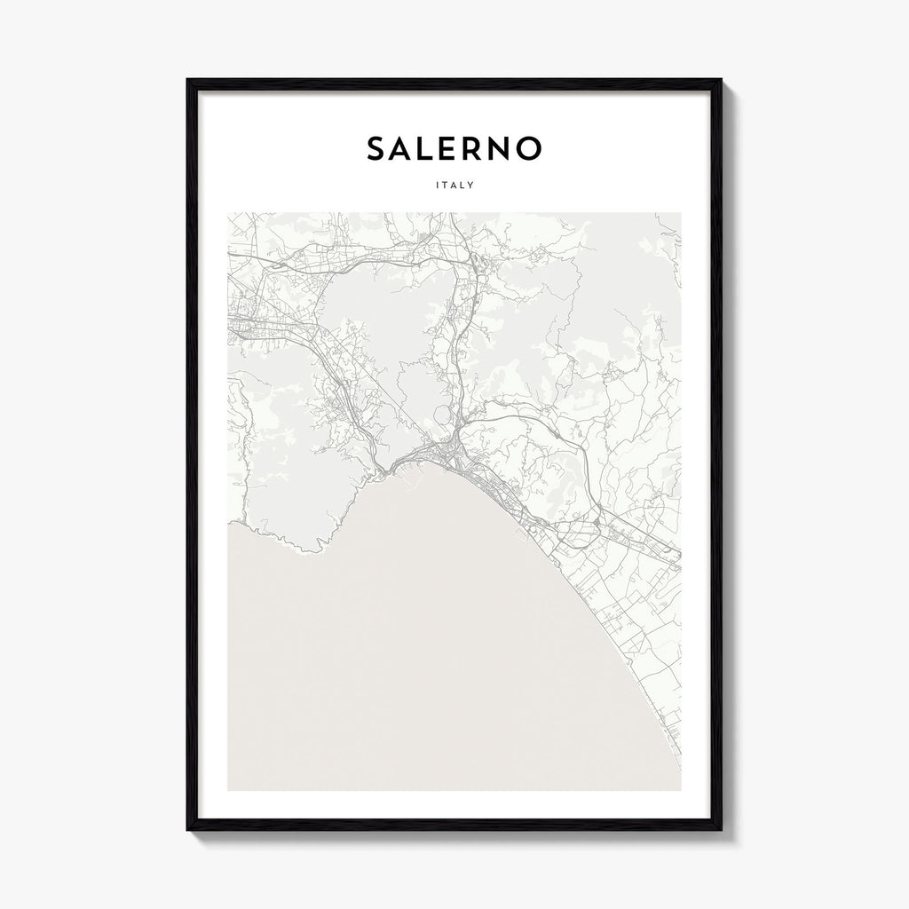 Salerno Map Poster