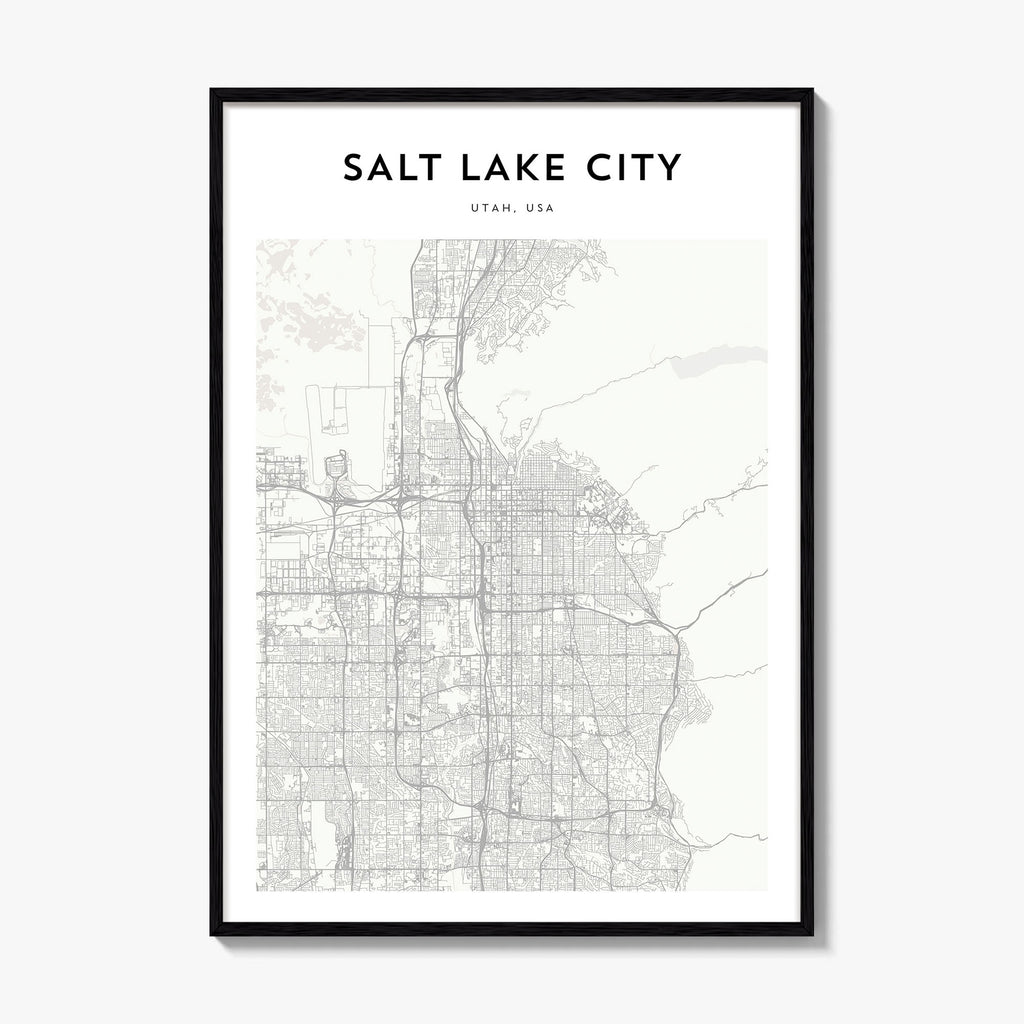 Salt Lake City Map Poster