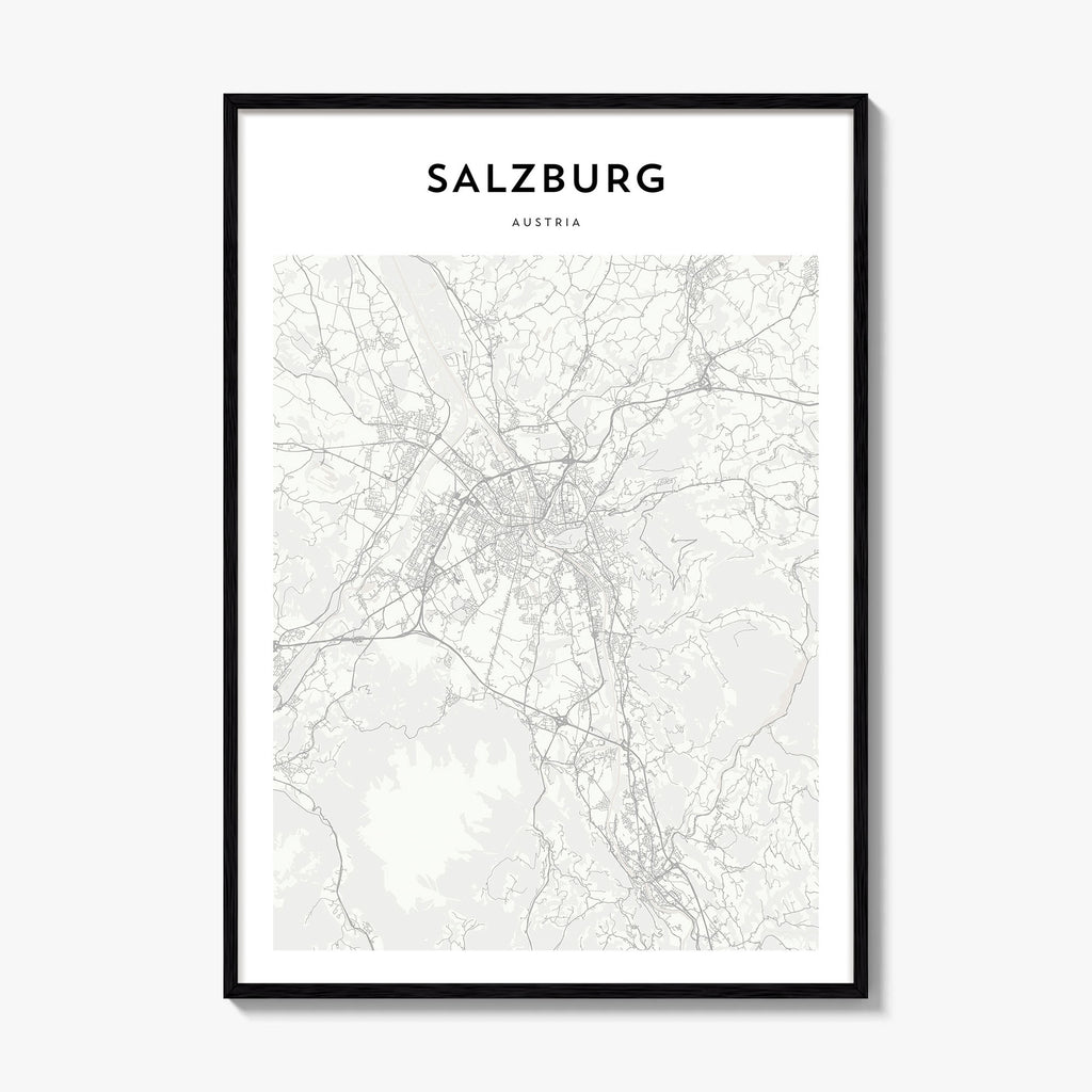 Salzburg Map Poster