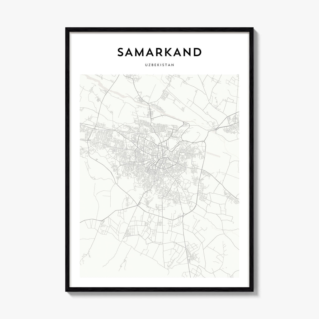 Samarkand Map Poster