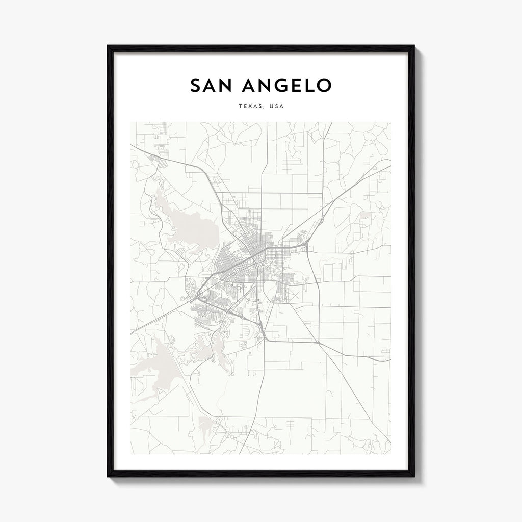 San Angelo Map Poster