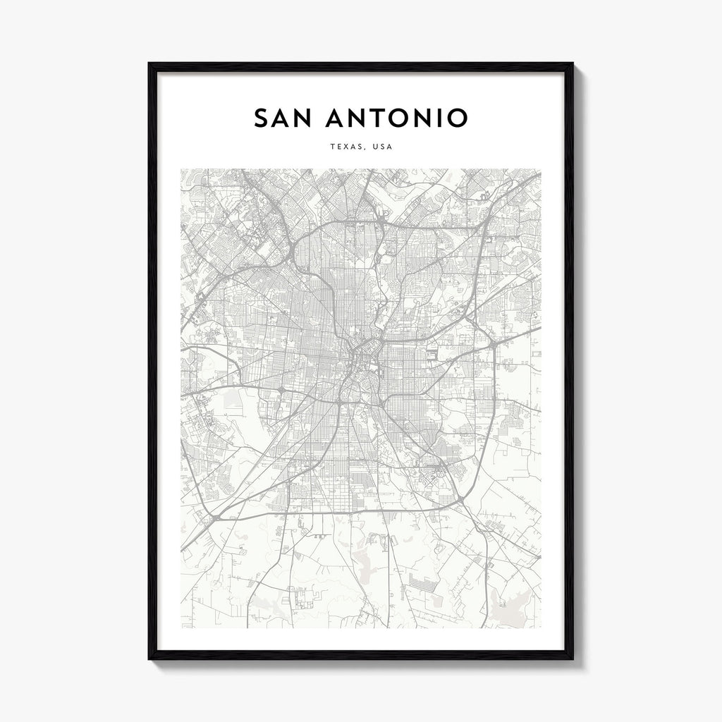 San Antonio Map Poster