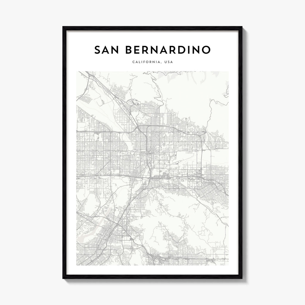San Bernardino Map Poster