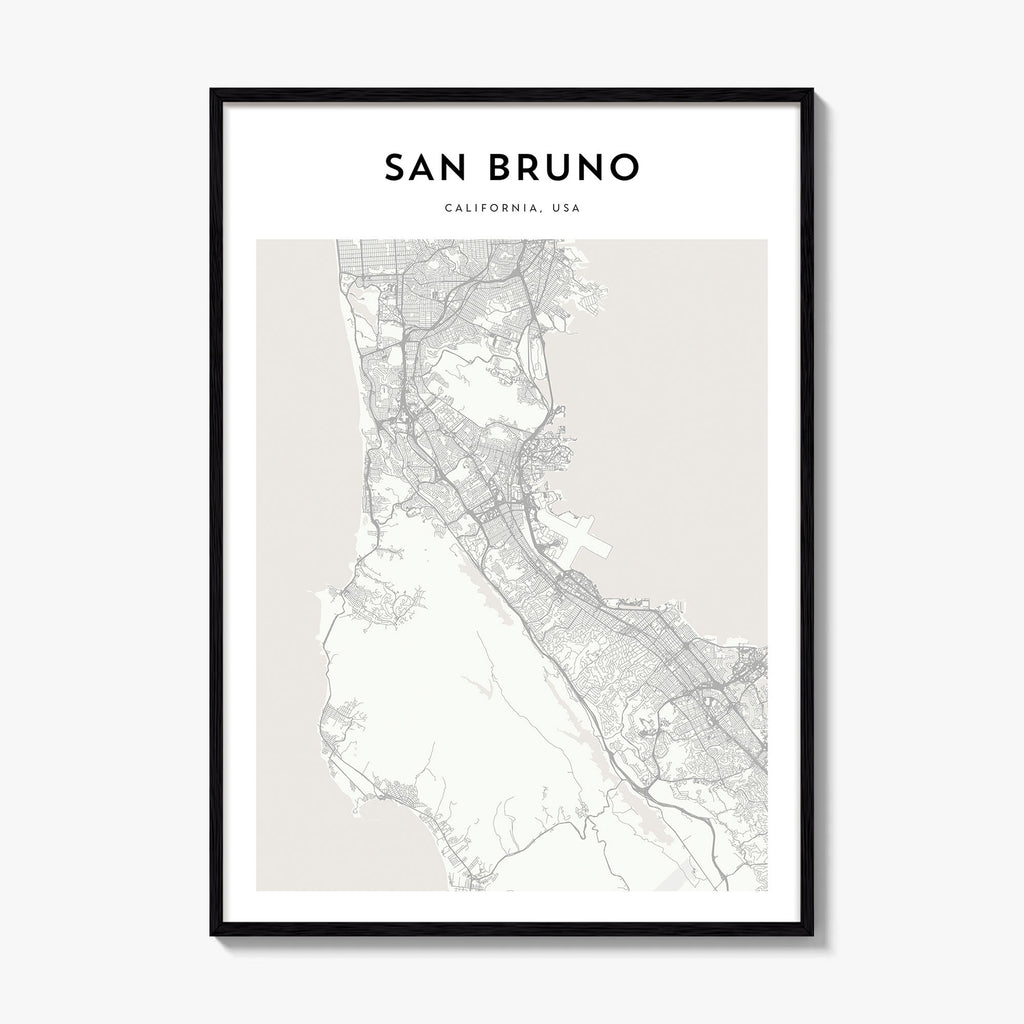 San Bruno Map Poster
