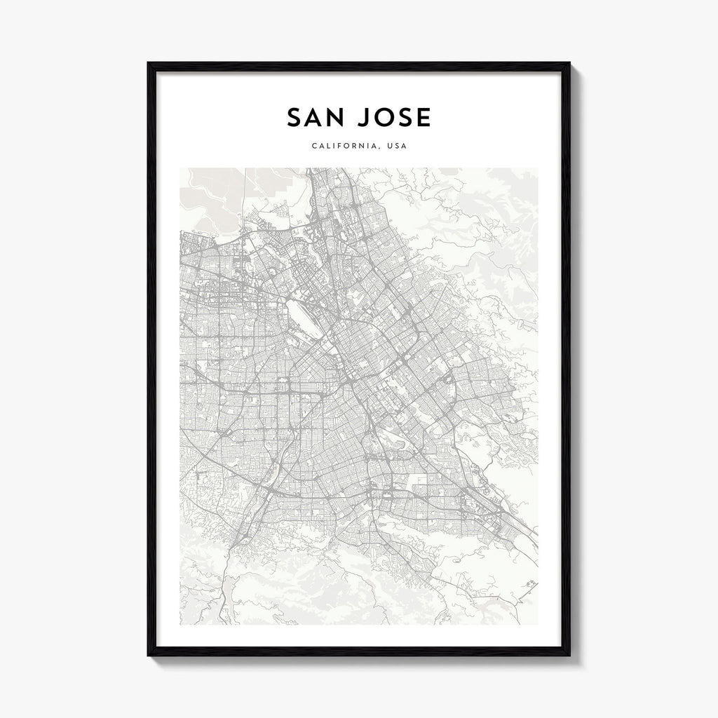 San Jose California Map Poster