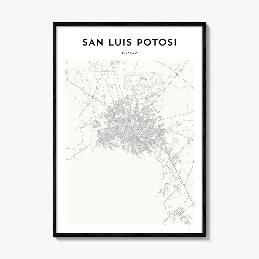 San Luis Potosi Map Poster