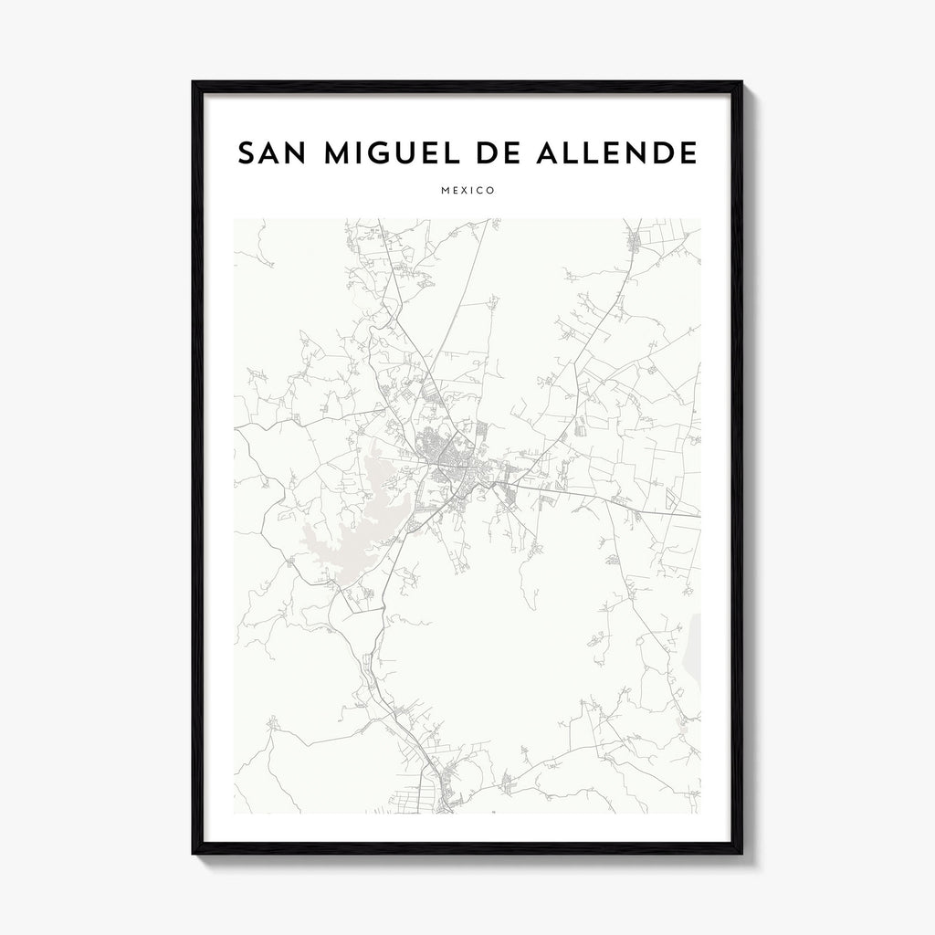 San Miguel De Allende Map Poster
