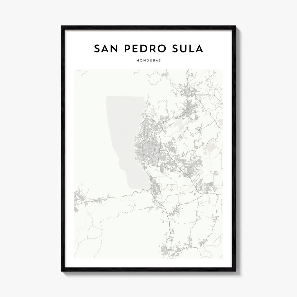 San Pedro Sula Map Poster