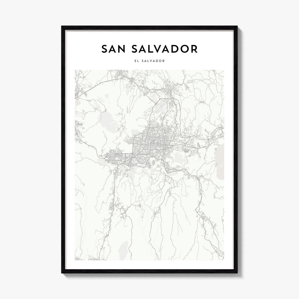 San Salvador Map Poster