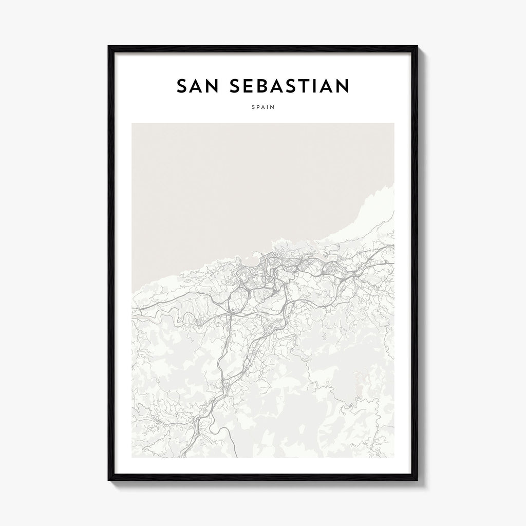 San Sebastian Map Poster