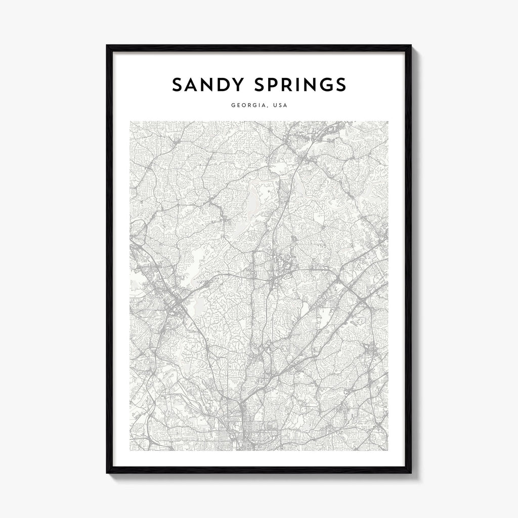 Sandy Springs Map Poster