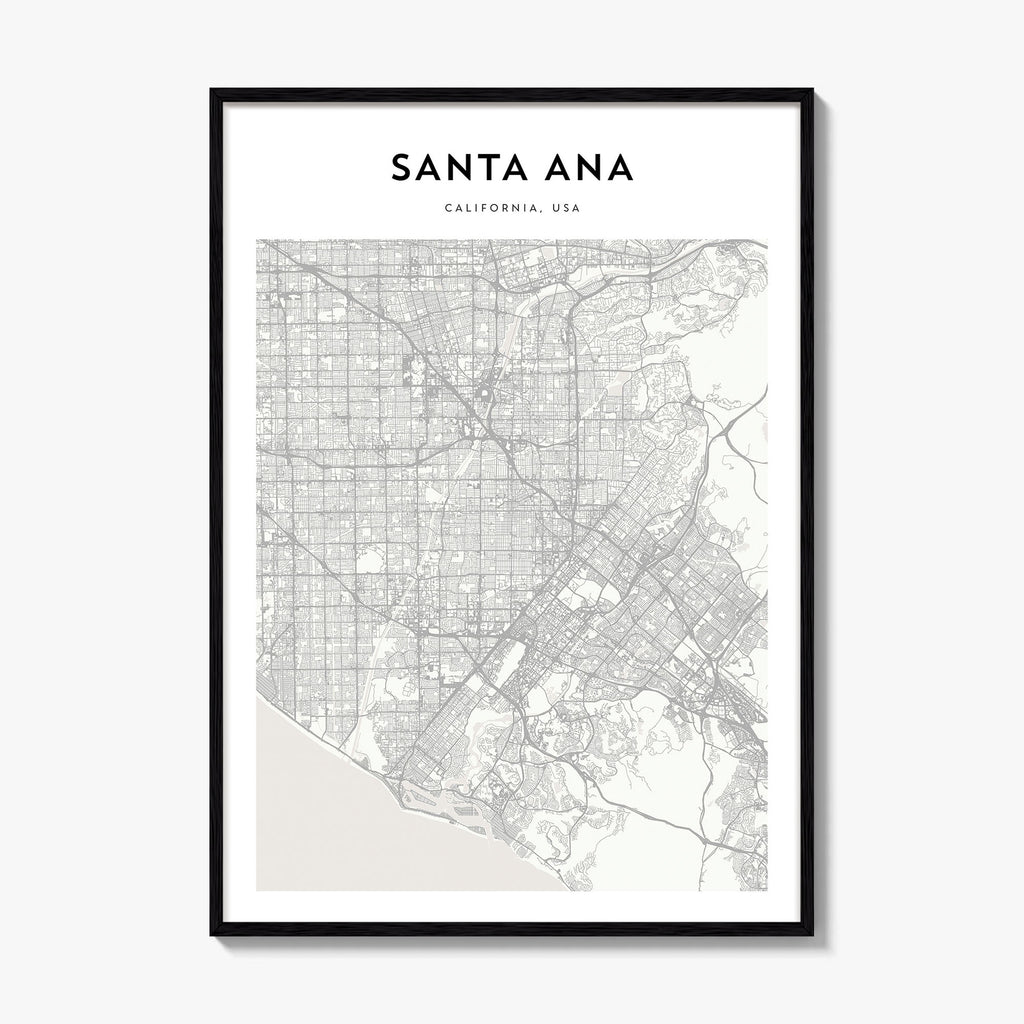 Santa Ana Map Poster