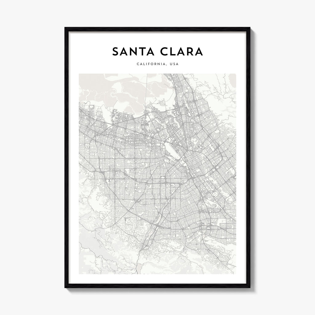 Santa Clara Map Poster