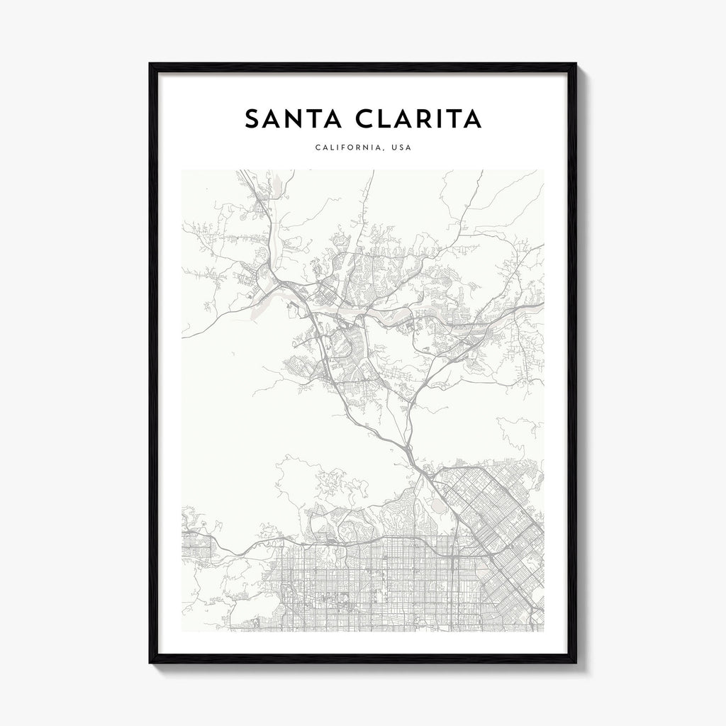 Santa Clarita Map Poster