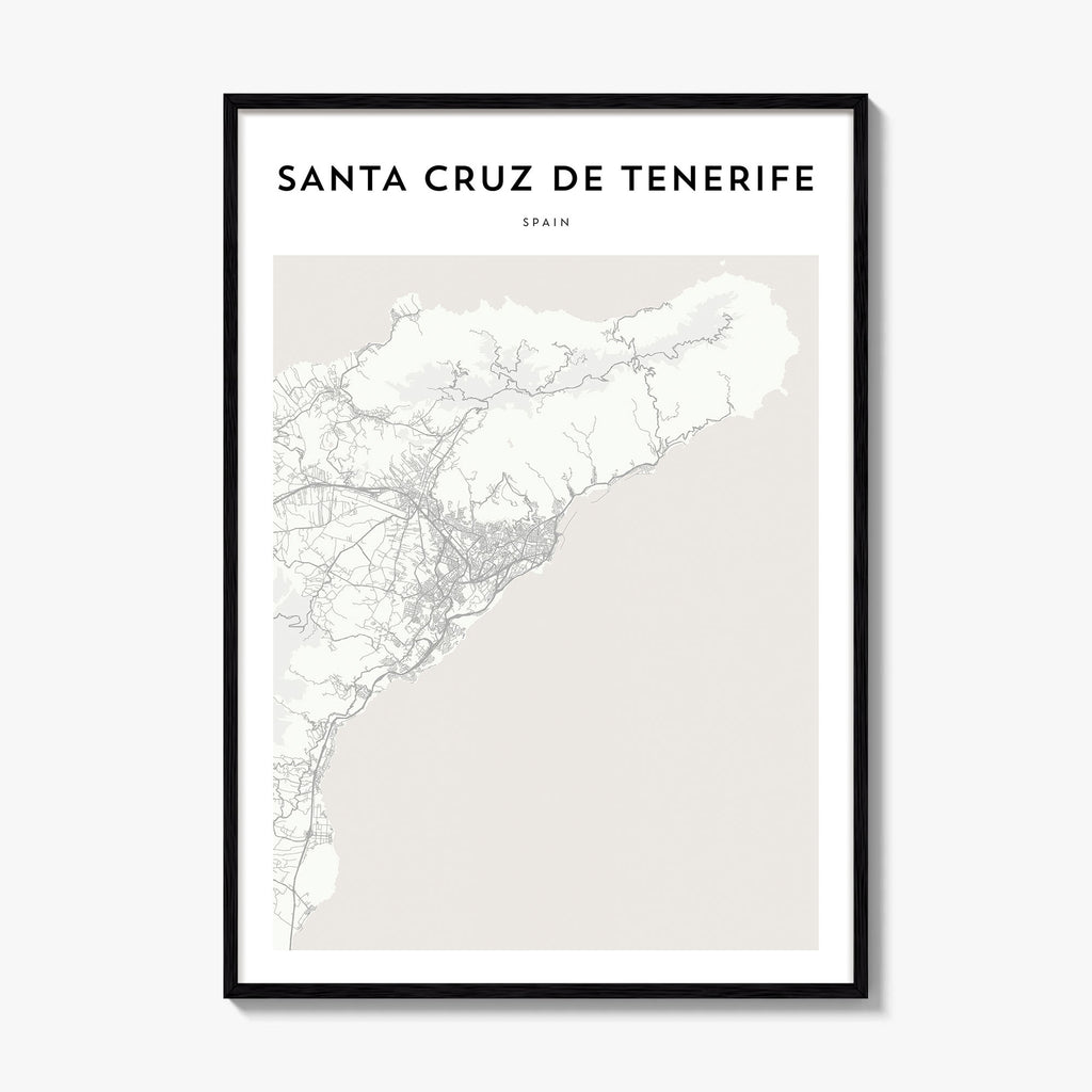 Santa Cruz Spain Map Poster