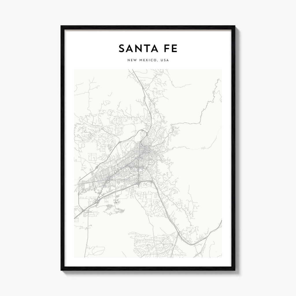 Santa Fe Map Poster