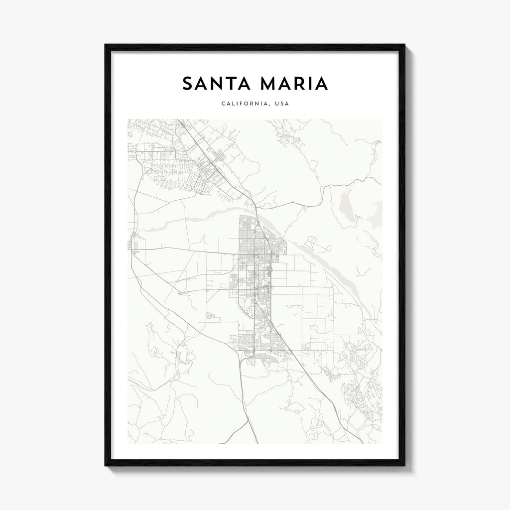 Santa Maria Map Poster