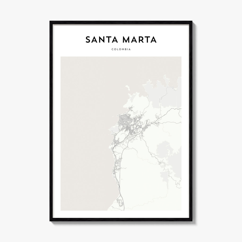 Santa Marta Map Poster