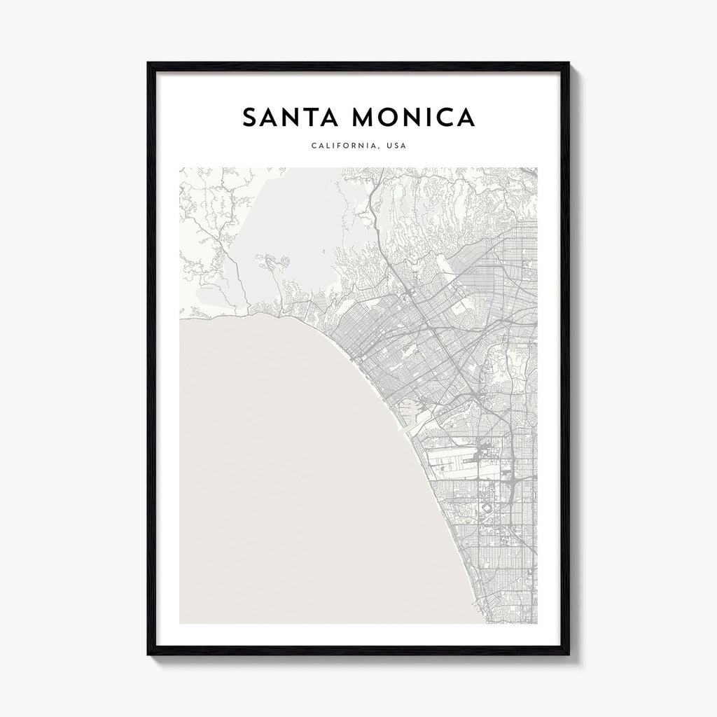 Santa Monica Map Poster