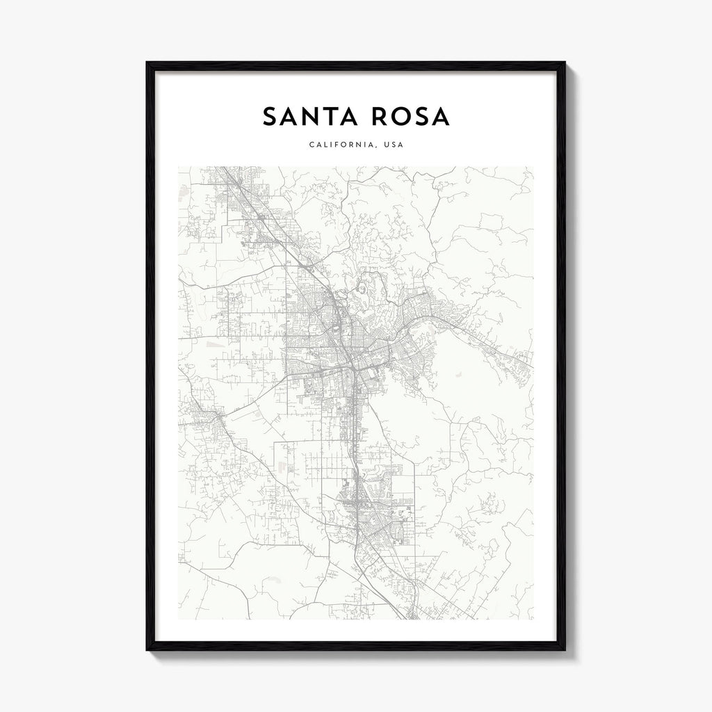 Santa Rosa Map Poster