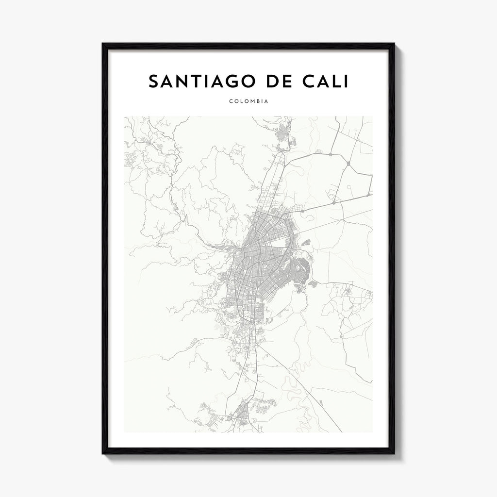 Santiago De Cali Map Poster
