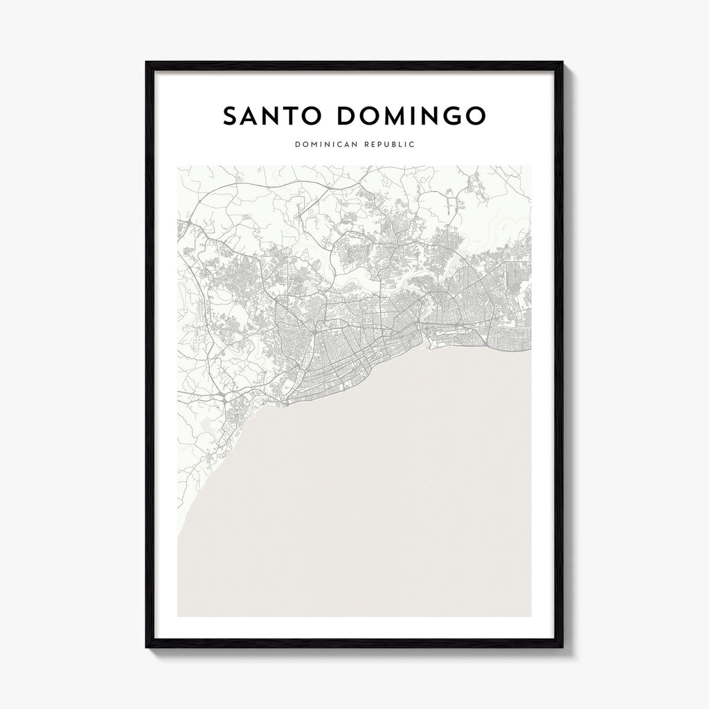 Santo Domingo Map Poster