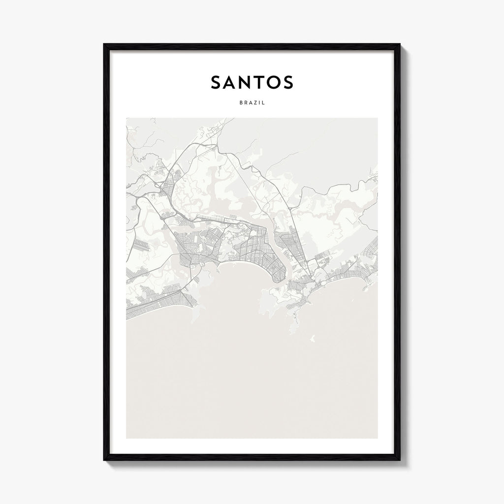 Santos Map Poster