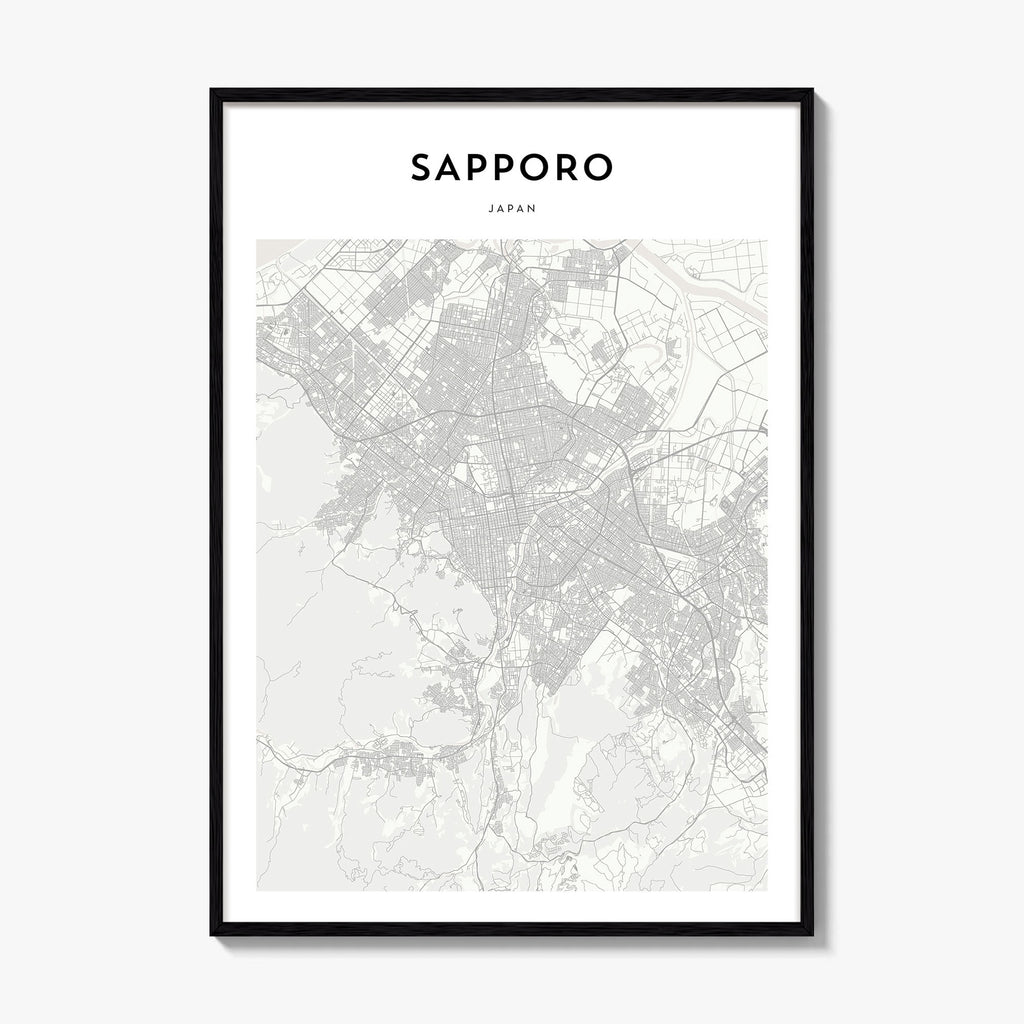 Sapporo Map Poster