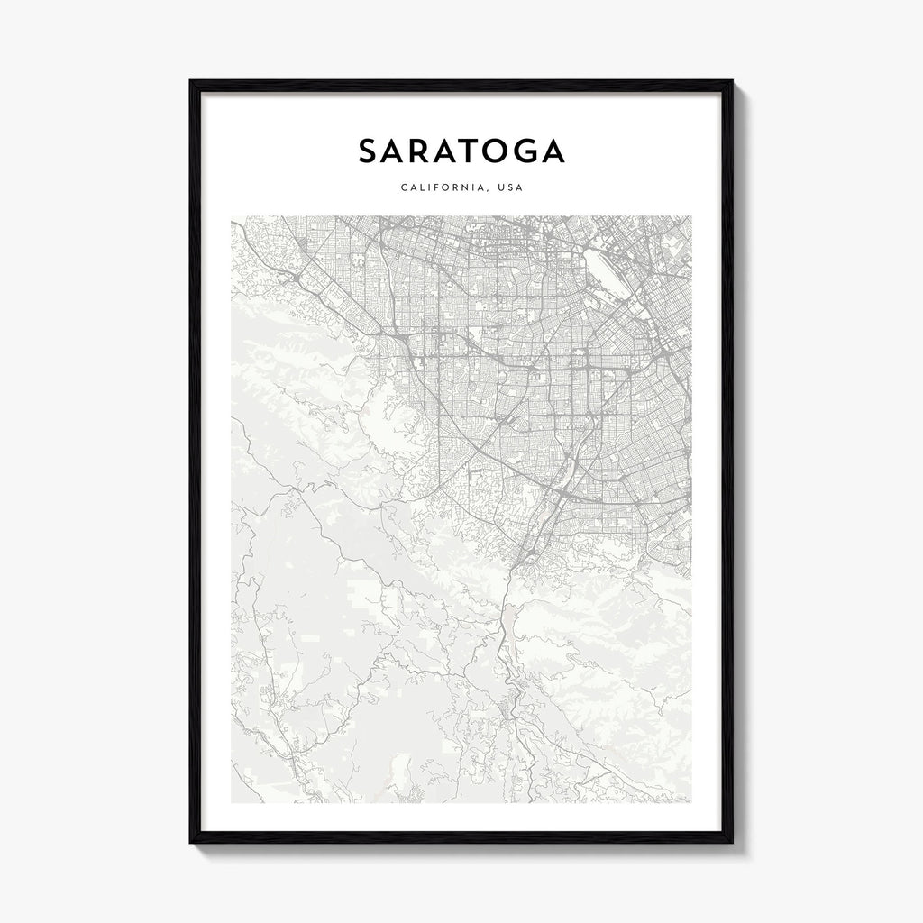 Saratoga Map Poster