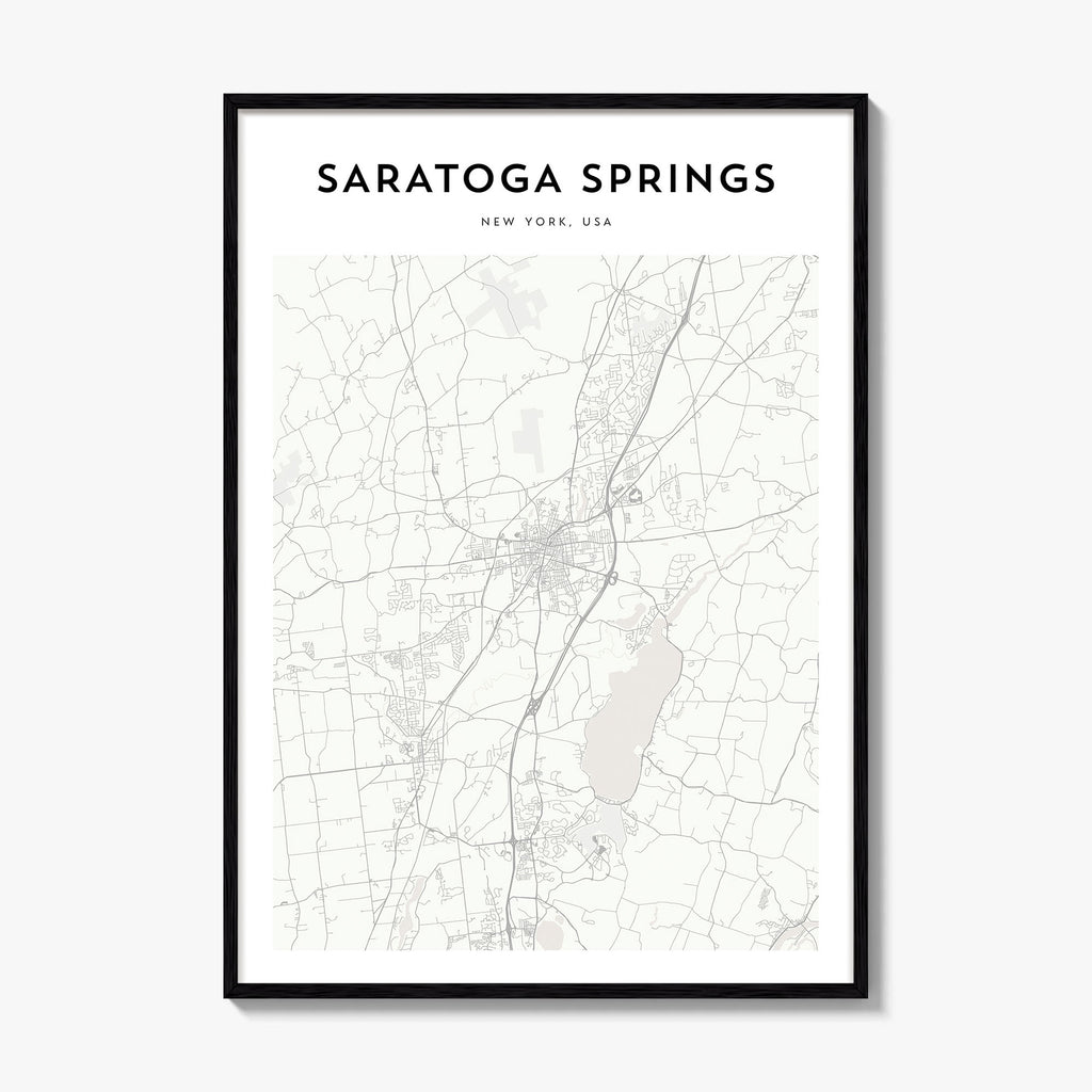Saratoga Springs Map Poster