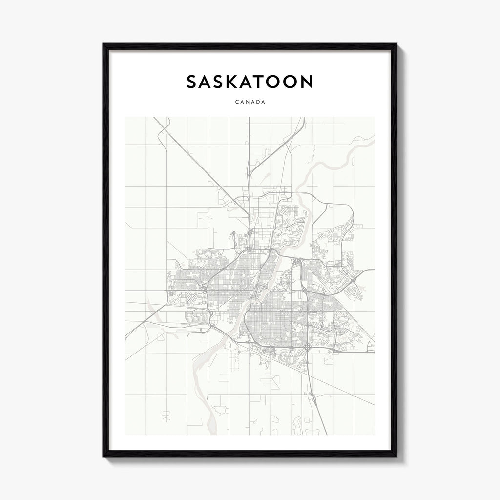 Saskatoon Map Poster