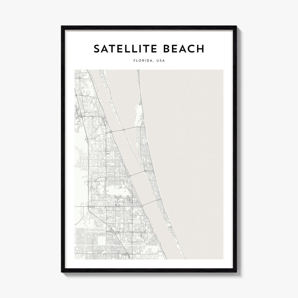 Satellite Beach Map Poster