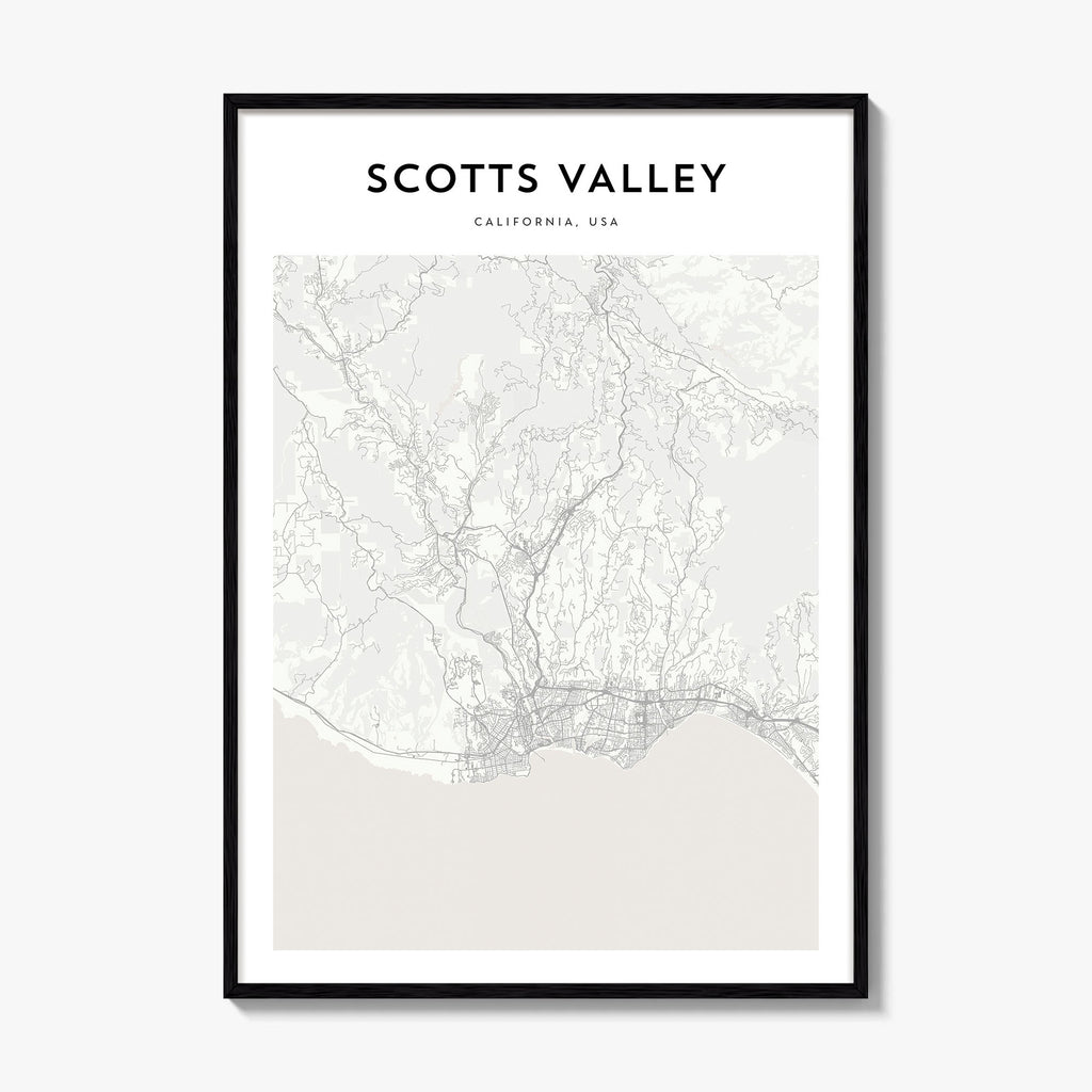 Scotts Valley Map Poster