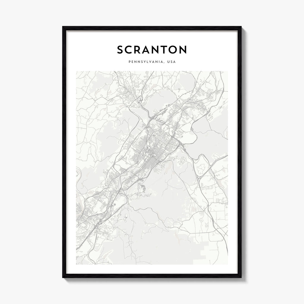 Scranton Map Poster