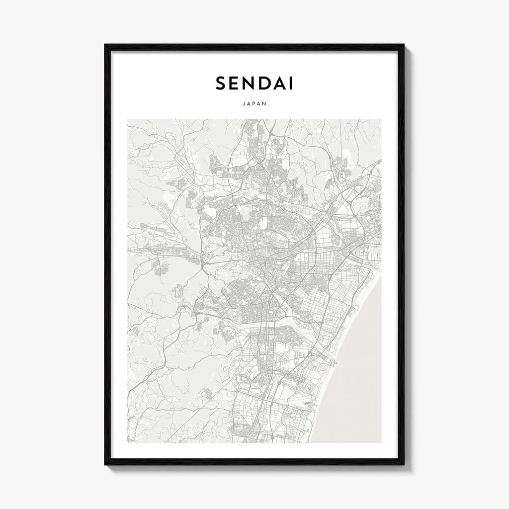 Sendai Map Poster