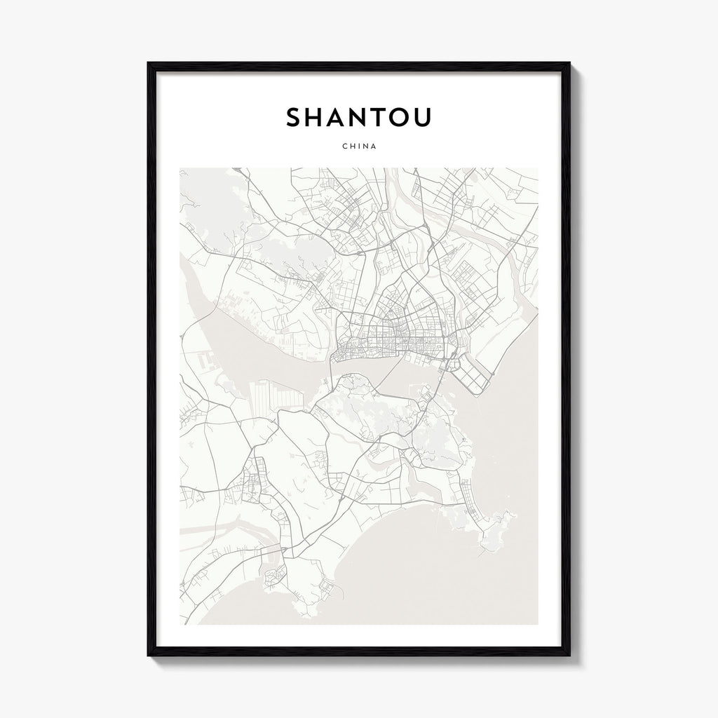 Shantou Map Poster