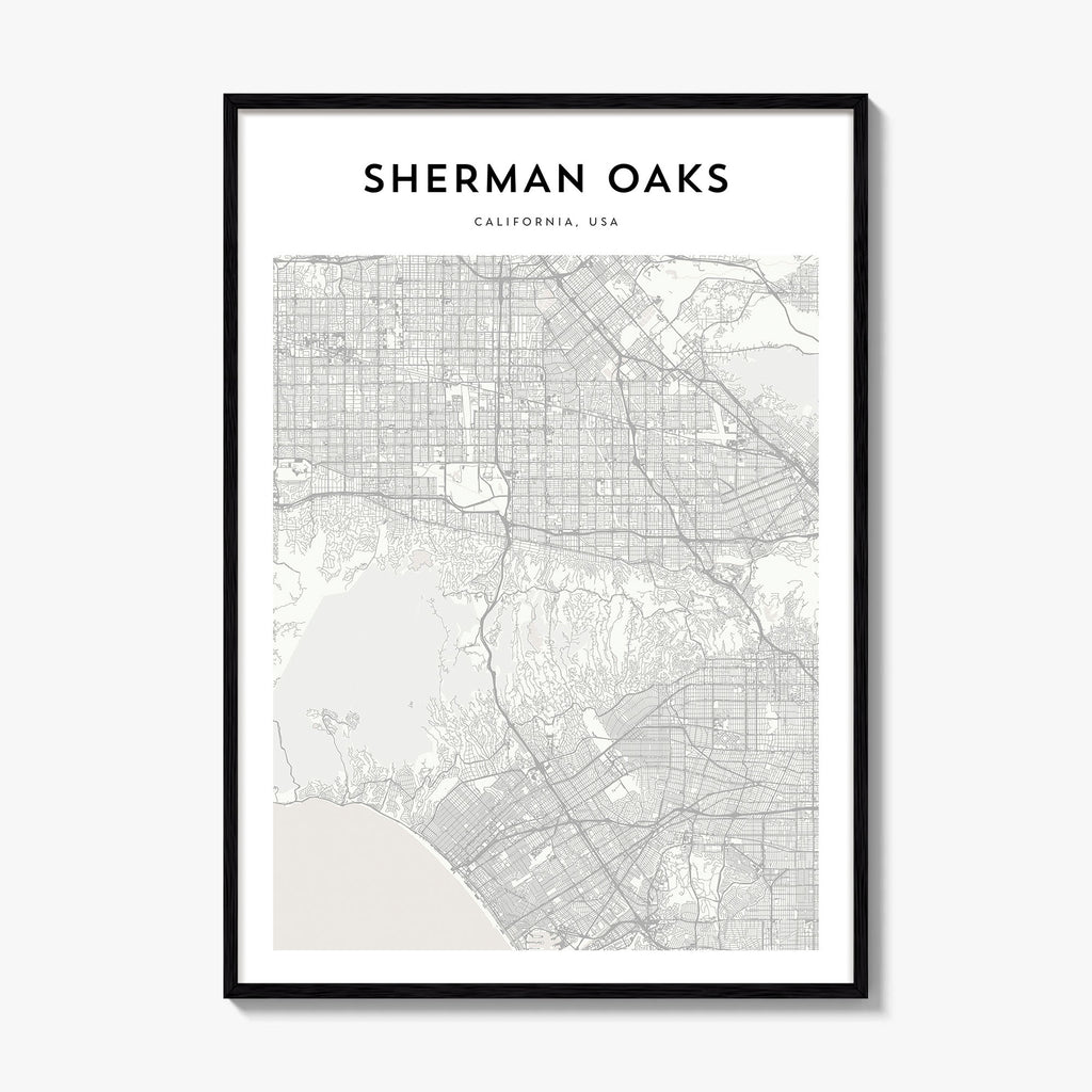 Sherman Oaks Map Poster