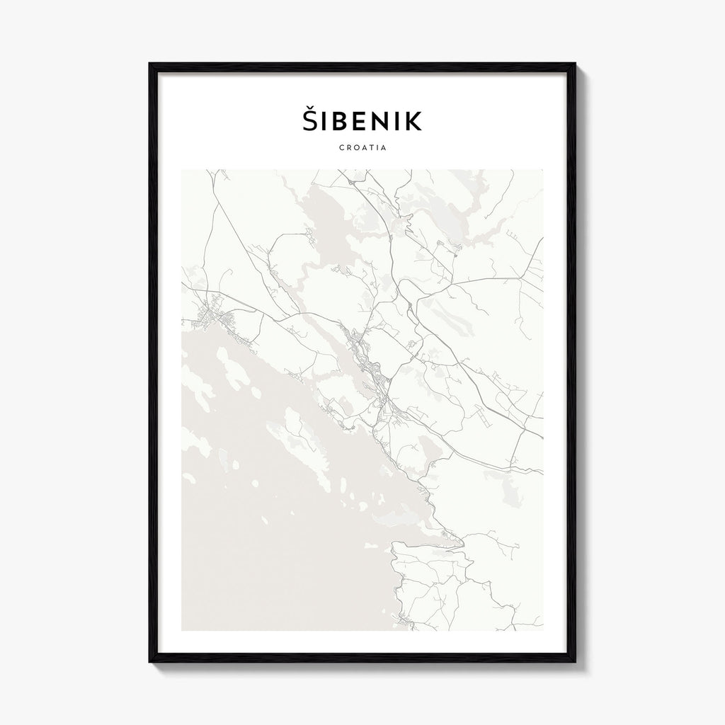 Sibenik Map Poster