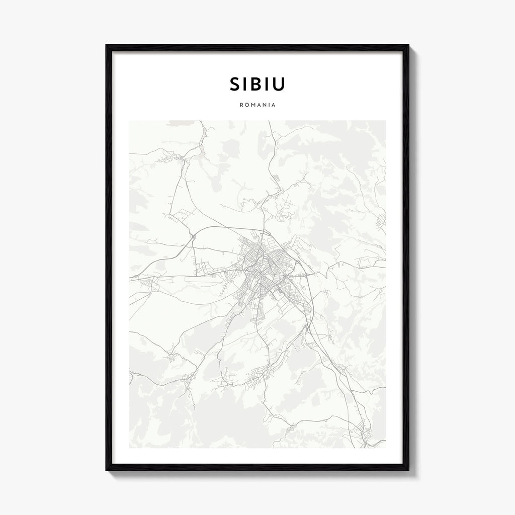 Sibiu Map Poster